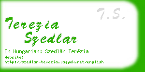 terezia szedlar business card