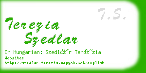 terezia szedlar business card